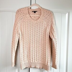 Theysken Theory knit sweater womens size medium pink crew neck